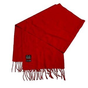 Jos. A. Bank 100% cashmere red tassel scarf